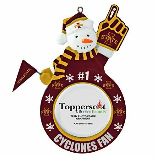 Topperscot NCAA Iowa State Cyclones Snowman Photo Frame Ornament