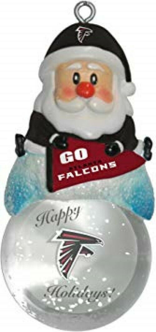Topperscot NFL Atlanta Falcons Santa Claus Snow Globe Ornament