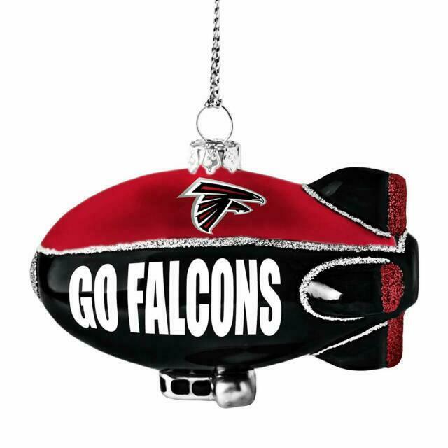 Topperscot NFL Atlanta Falcons Blown Glass Blimp Ornament