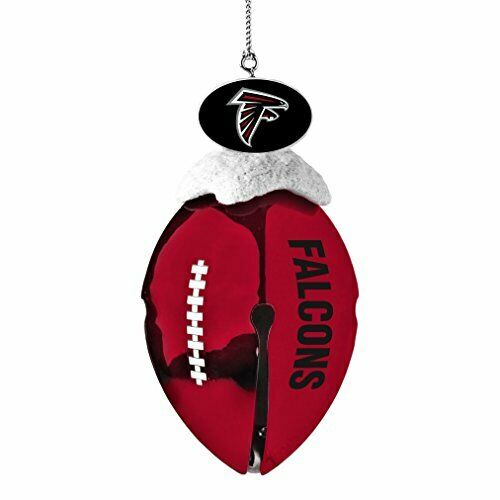 Topperscot NFL Atlanta Falcons Metal Snow on Football Bell Ornament