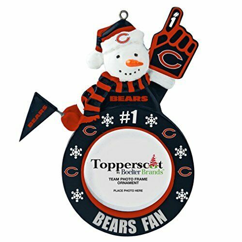 Topperscot NFL Chicago Bears Photo Frame Snowman Ornament