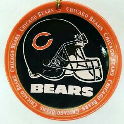 Topperscot NFL Chicago Bears Ceramic Mini Plate Christmas Ornament
