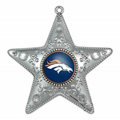 Topperscot NFL Denver Broncos Silver Star Ornament