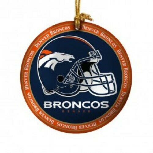 Topperscot NFL Denver Broncos Ceramic Mini Plate Christmas Ornament