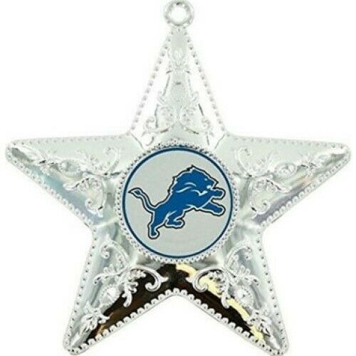 Topperscot NFL Detroit Lions Silver Star Ornament