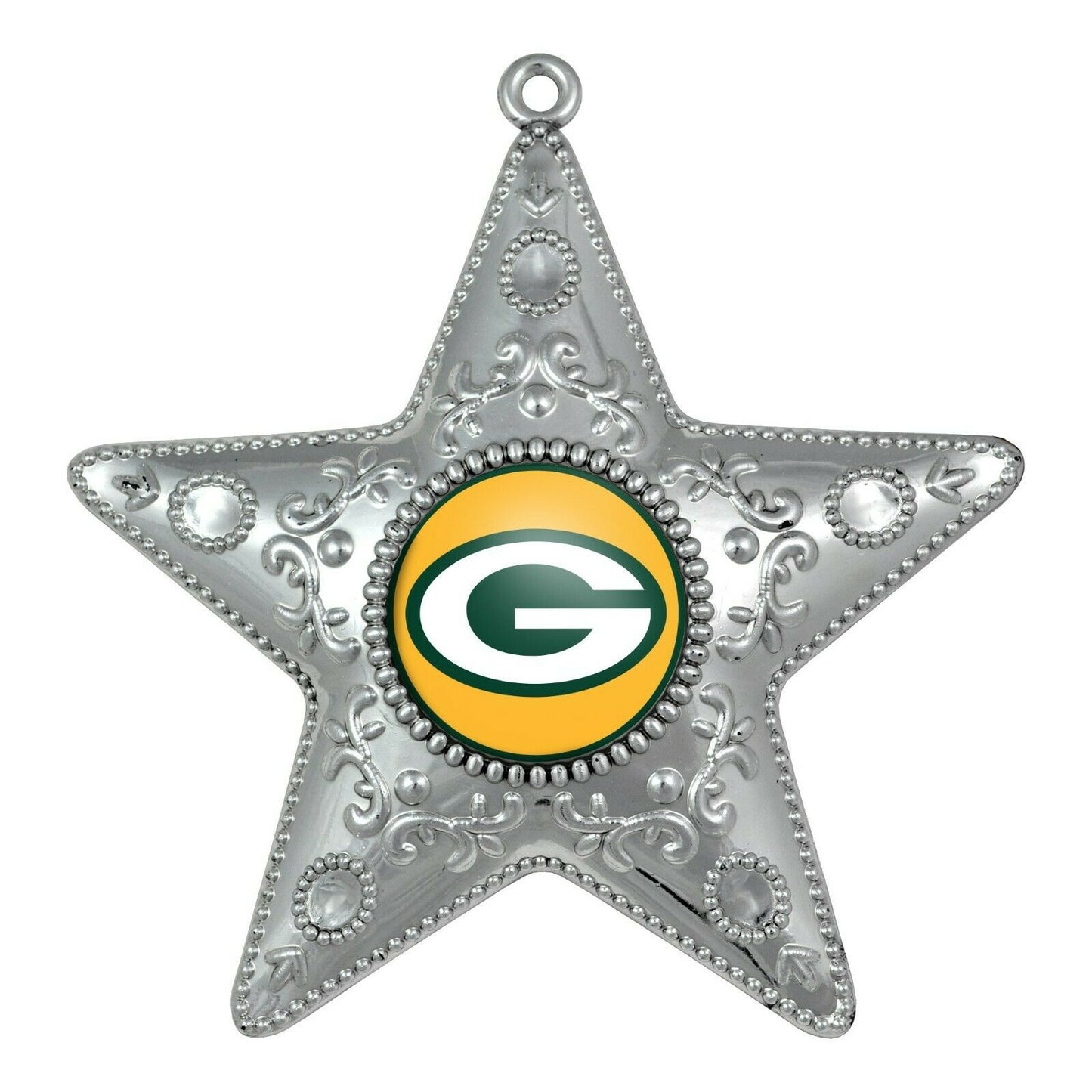 Topperscot NFL Green Bay Packers Silver Star Ornament