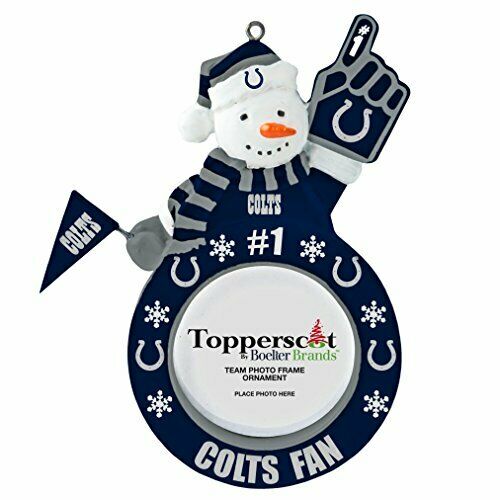 Topperscot NFL Indianapolis Colts Photo Frame Snowman Ornament