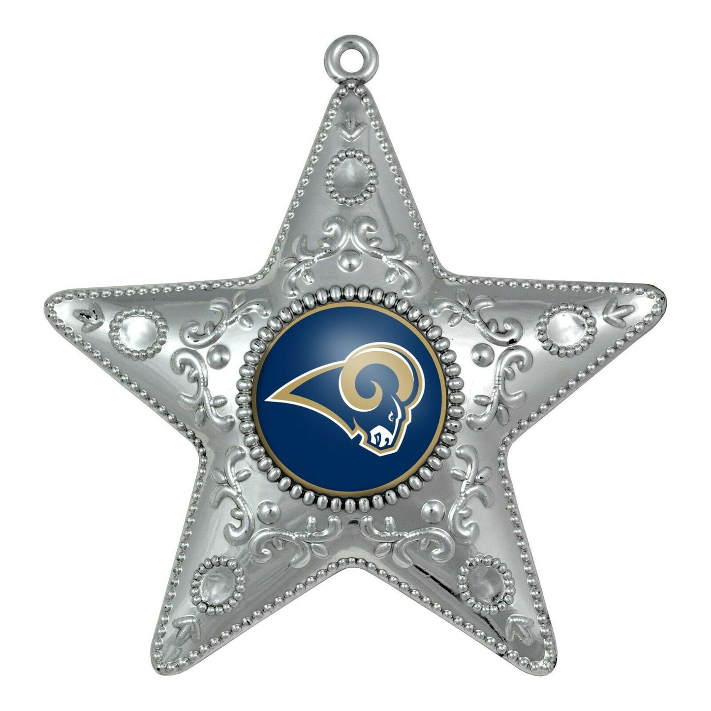 Topperscot NFL Los Angeles Rams Silver Star Logo Ornament