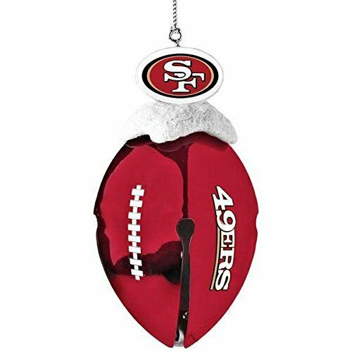 Topperscot NFL San Francisco 49ers Snow on Football Bell Shape Ornament