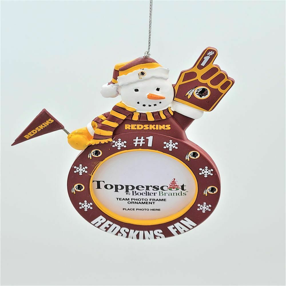 Topperscot NFL Washington Redskins Photo Frame Snowman Ornament