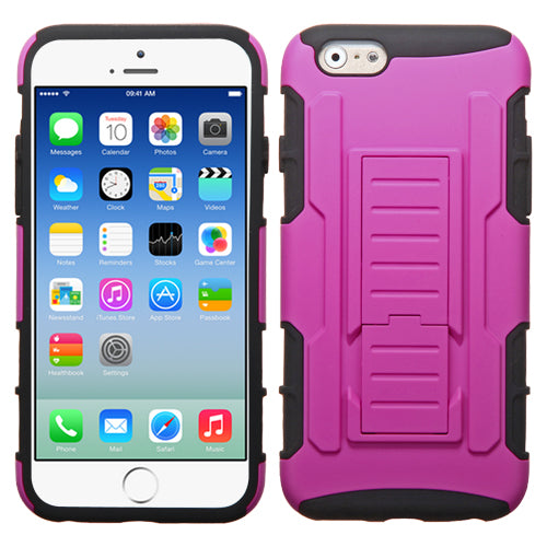 MyBat Rubberized Armor Kickstand Hybrid Case For Apple iPhone 6/6s - Pink/Black