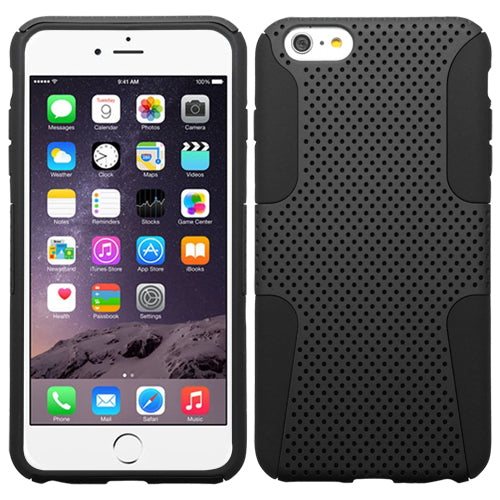 Combo Pack Asmyna Blackblack Astronoot Phone Protector Cover for Apple iPhone 6 Plus and Asmyna Flexible Shatter-Proof Screen Protector for Apple iPhone 6s Plus6 Plus