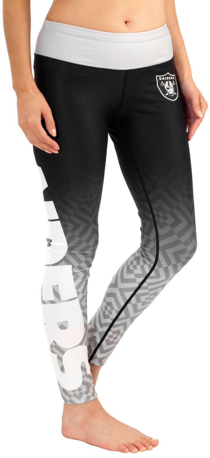 FOCO NFL Licensed Las Vegas Raiders Gradient Print Leggings Women's Large
