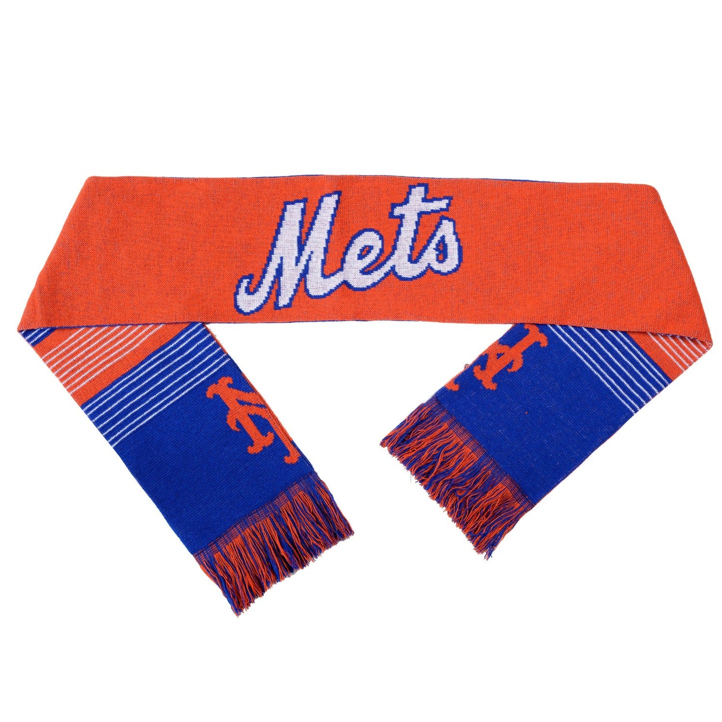 FOCO MLB New York Mets Reversible Split Logo Scarf 66"