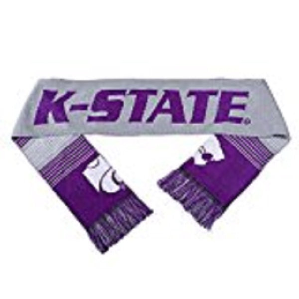FOCO NCAA Kansas State Wildcats Reversible Split Logo Scarf 66"