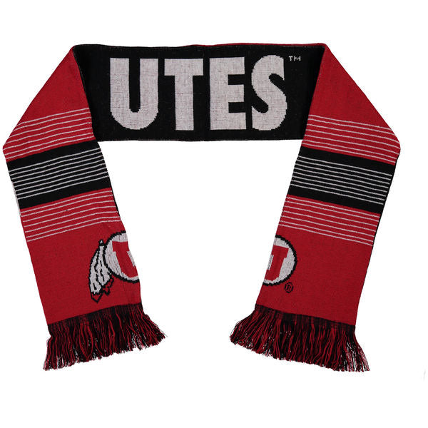 FOCO NCAA Licensed Utah Utes Reversible Split Logo Scarf Appx.66" Long