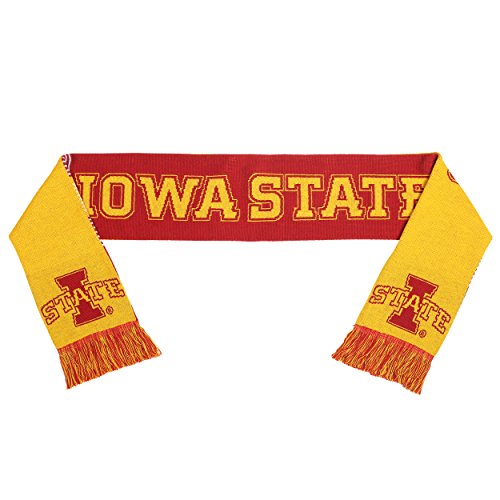 FOCO NCAA Licensed Iowa State Cyclones Reversible Split Logo Scarf