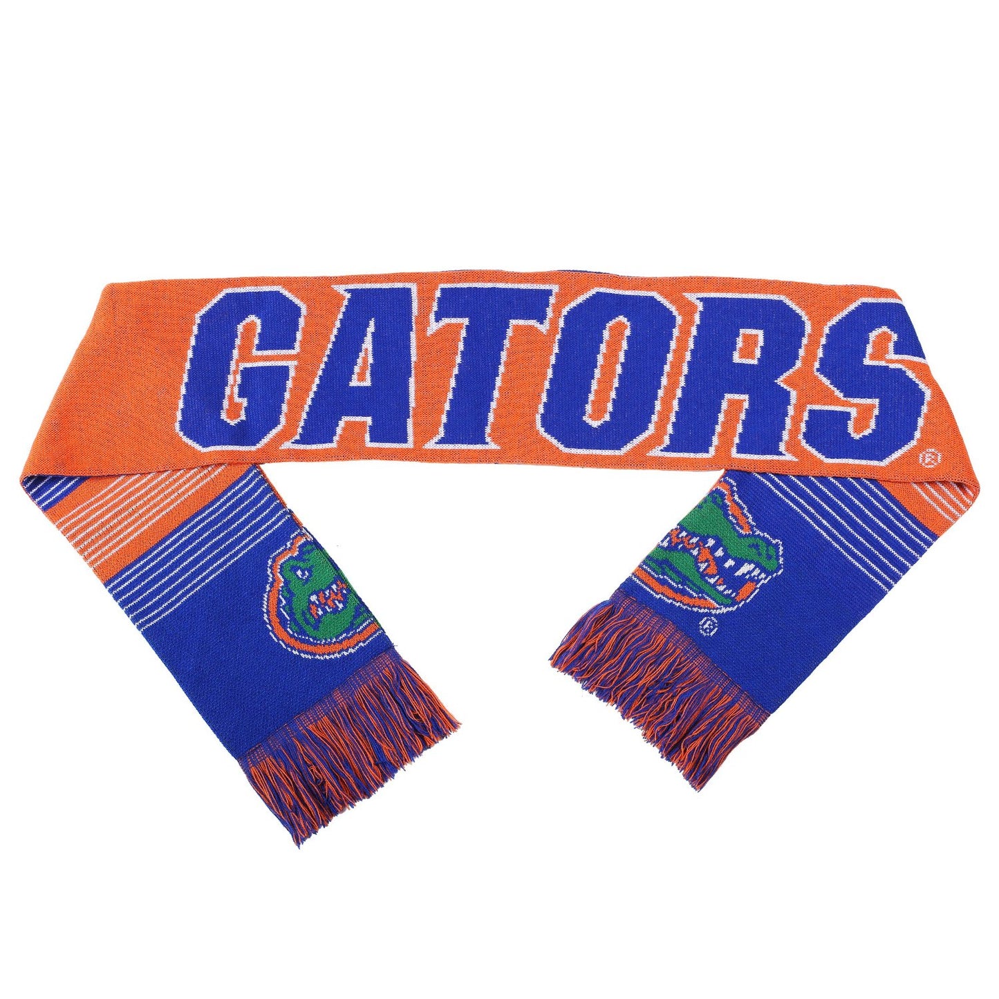 FOCO NCAA Florida Gators Reversible Split Logo Scarf 66"