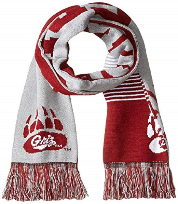 FOCO NCAA Montana Grizzlies Reversible Split Logo Scarf 66"