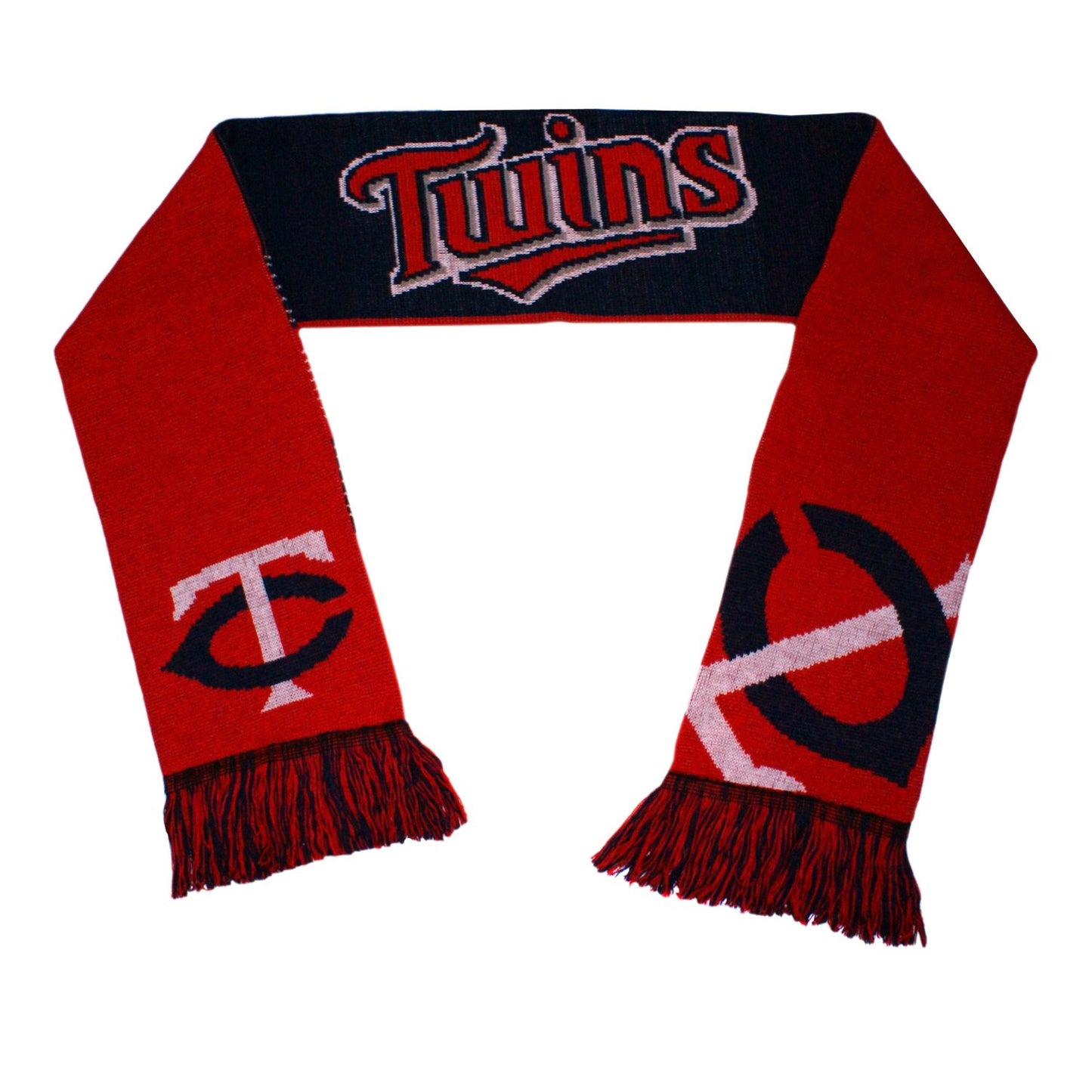 FOCO MLB Minnesota Twins Reversible Split Logo Scarf Appx. 66" Long