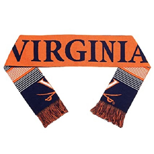 FOCO NCAA Virginia Cavaliers Reversible Split Logo Scarf 66"