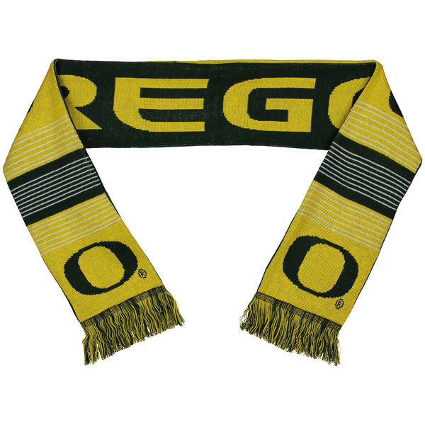 FOCO NCAA Oregon Ducks Reversible Split Logo Scarf 66"