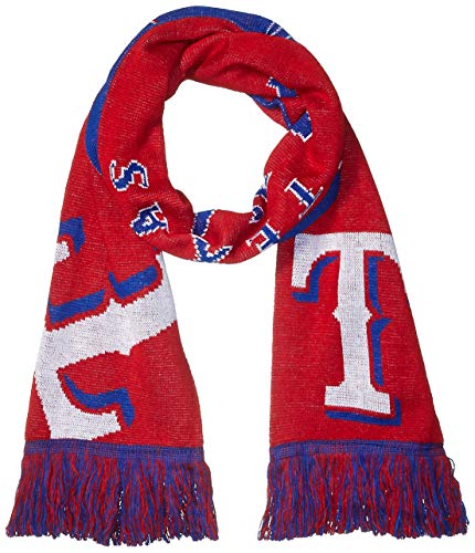 FOCO MLB Texas Rangers Reversible Split Logo Scarf 66"