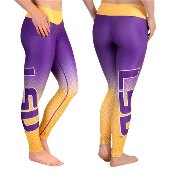 FOCO NCAA LSU Tigers Gradient Print Leggings Women's Extra Small