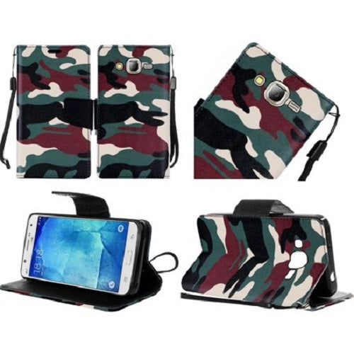 GSA Camo Flip Wallet Case For Samsung Galaxy J7 (2015) - Camo