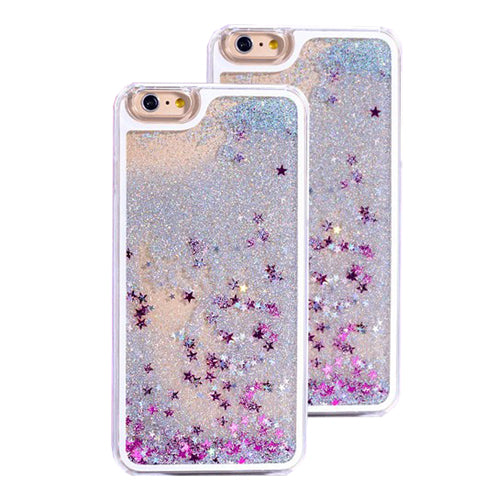 GSA Liquid Glitter Candy Case For iPhone SE (2022-20)/8/7 (4.7") Silver/Pink