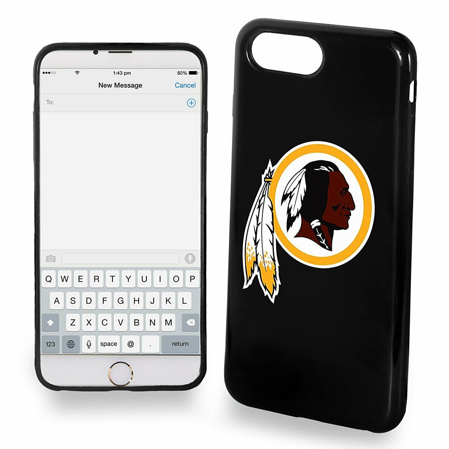 FOCO NFL Washington Redskins Soft Case for iPhone 8 Plus, 7 Plus (5.5")
