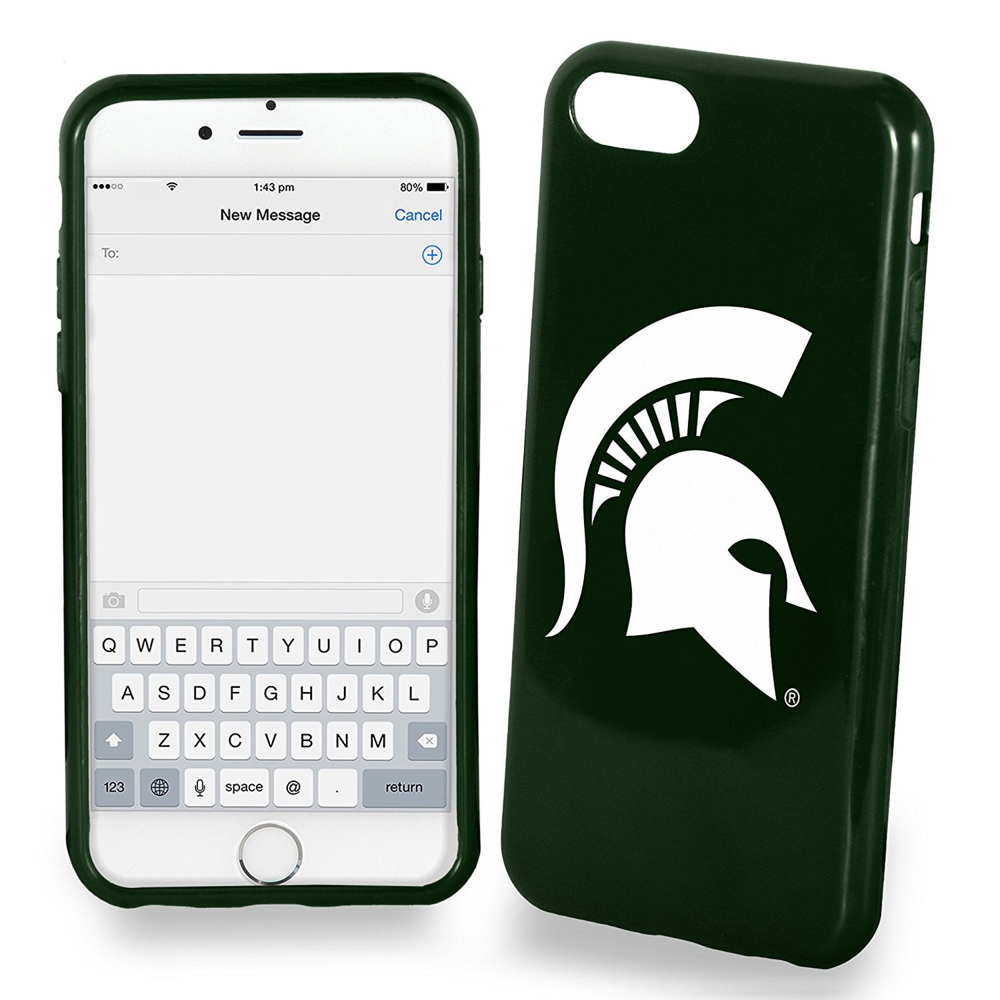 FOCO NCAA Michigan State Spartans Soft Case For iPhone SE (2020) 8, 7 (4.7")