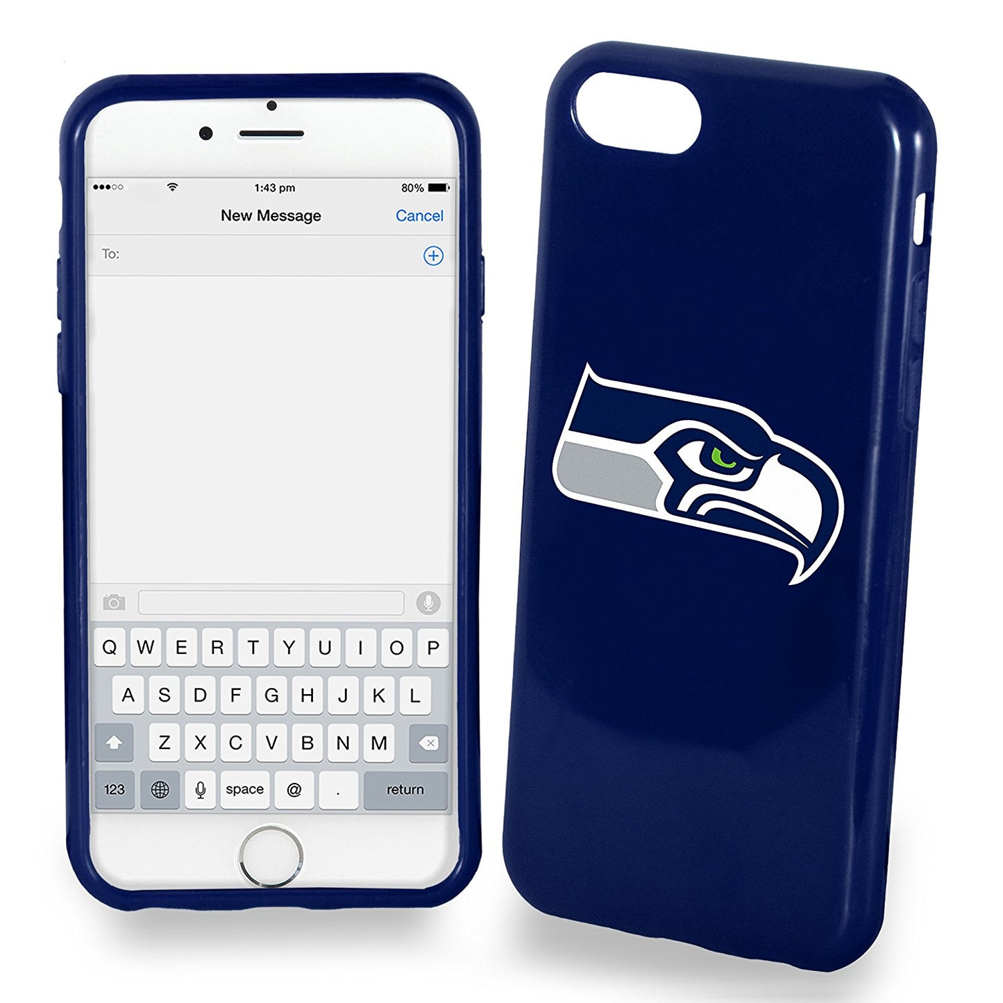 FOCO NFL Seattle Seahawks Soft Case For iPhone SE (2022), (2020), 8, 7(4.7")