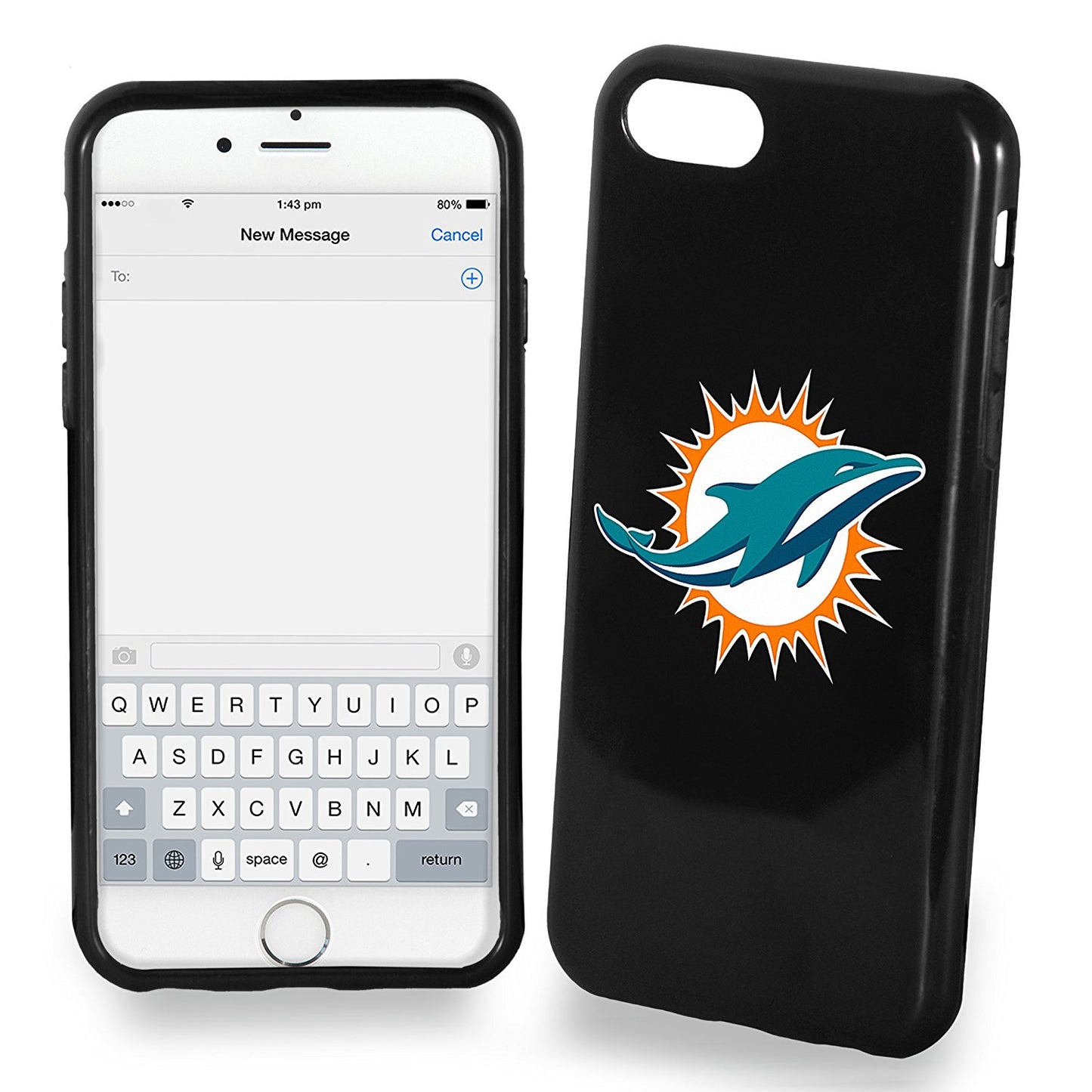FOCO NFL Miami Dolphins Soft Case For iPhone SE (2022), (2020), 8, 7 (4.7")