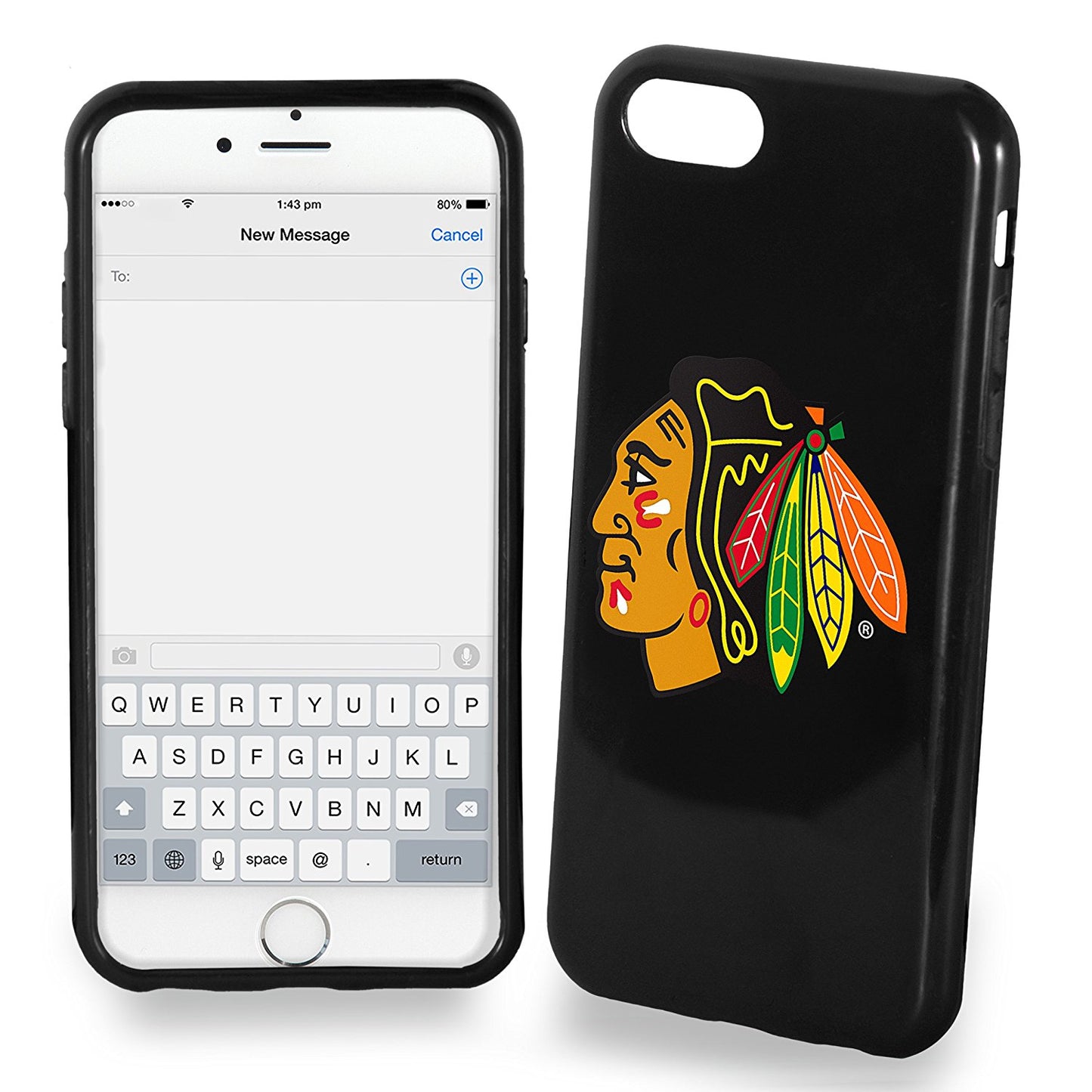 FOCO NHL Chicago Blackhawks Soft Case For iPhone SE (2022), (2020) 8, 7, (4.7")