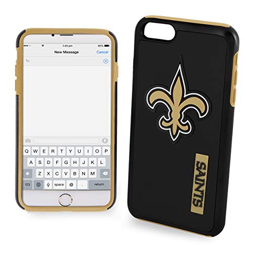 FOCO NFL New Orleans Saints Hybrid Case for iPhone 8+, 7+, 6+, 6S+ (5.5")