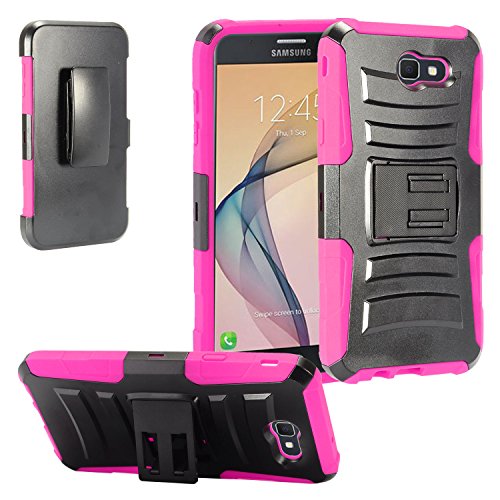 GSA Armor Hybrid Holster For Samsung Galaxy J7 (2017), J727 Black Pink