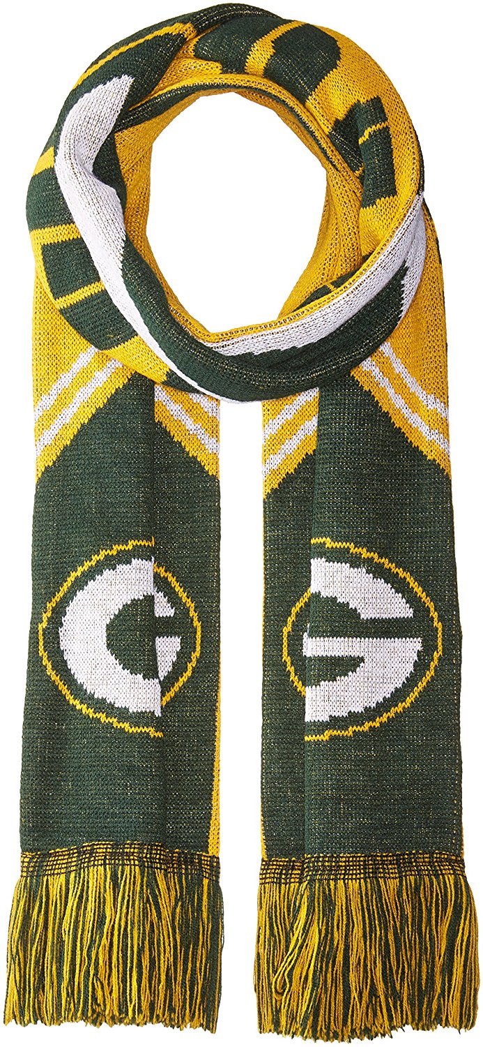 FOCO NFL Green Bay Packers Reversible Stripe Scarf (66")