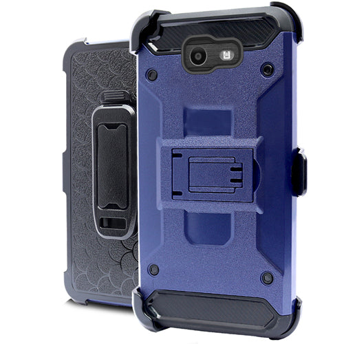 GSA Tactical Hybrid Kickstand Case w/Holster For Samsung Galaxy J7 2017 (J727), J7V, J7 Sky Pro, J7 Perx, Galaxy Halo & Prime Blue