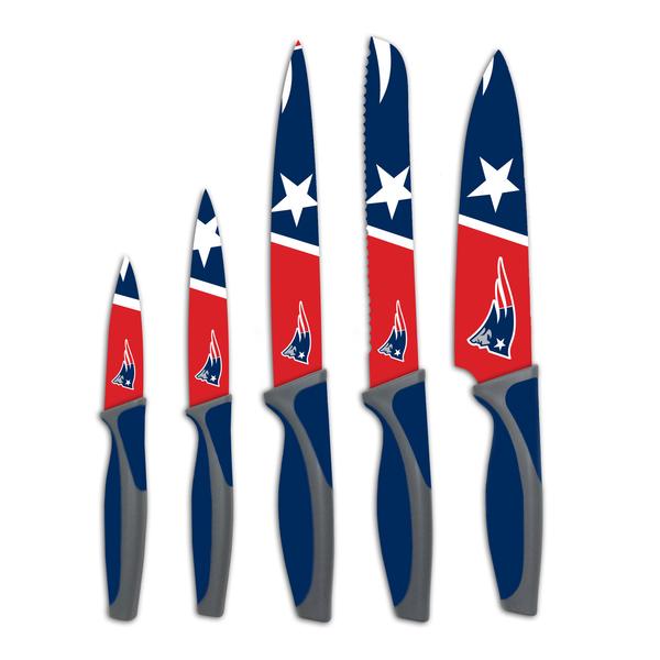 Sports Vault NFL New England Patriots Kitchen Knives Set of 5