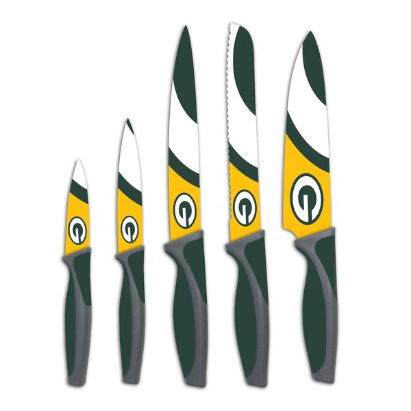 Sports Vault NFL Green Bay Packers Kitchen Knives Set of Five