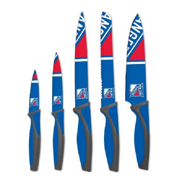 Sports Vault NHL New York Rangers Kitchen Knives Set of Five