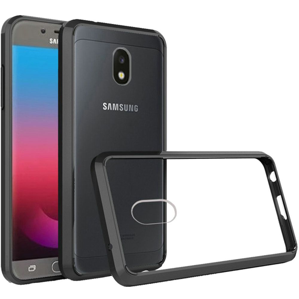 GSA Bumper Hybrid Case For Samsung Galaxy J7 (2018), J737 Clear, Black