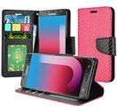 GSA Carbon Wallet Case For Samsung Galaxy J7(2018), J737 Hot Pink/Black