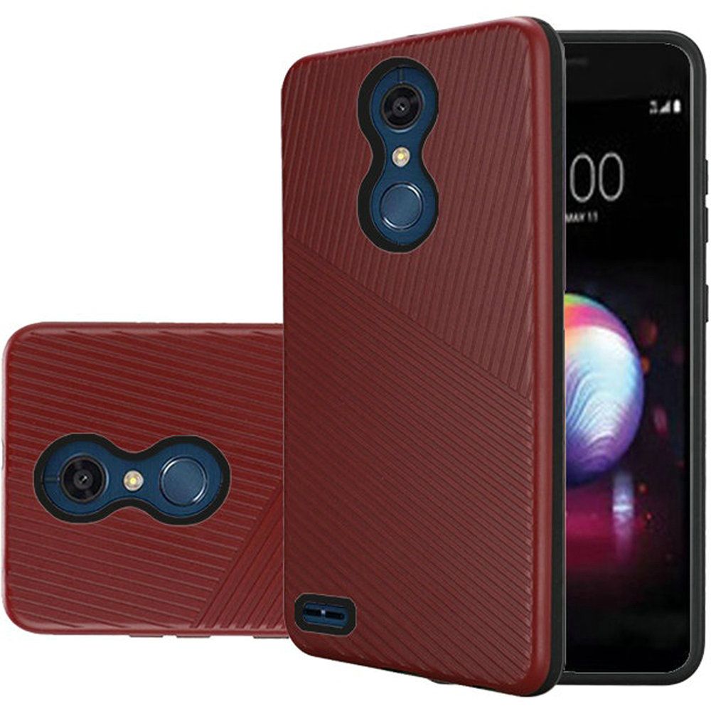 GSA Textured Embossed PC TPU Hybrid Case for LG K30, LG K10 (2018)Red