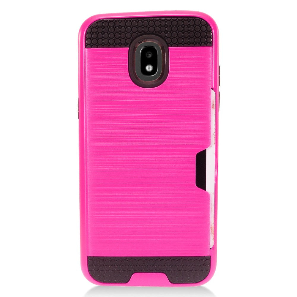Eaglecell Brushed Hybrid Case w/CC Slot For Samsung Galaxy J7 (2018)/J737 - HP
