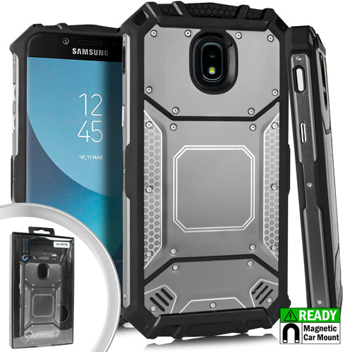 GSA Metal Jacket Case For Samsung Galaxy J7 (2018), J737 Gray Black