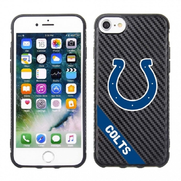 PBG NFL Indianapolis Colts Black Carbon Case for iPhone SE (2020), (22), 8, 7, 6 & 6S (4.7")