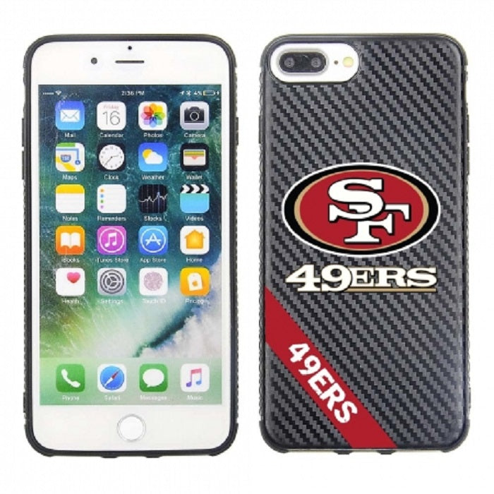 PBG NFL San Francisco 49ers Carbon Fiber for iPhone 8 Plus, 7 Plus & 6S Plus (5.5")