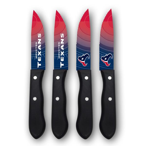 Sports Vault NFL Houston Texans Steak Knives Set of Four Licensed Collection
